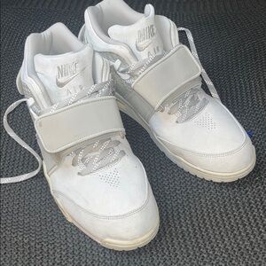Nike Air Trainer Victor Cruz 'Light Bone' white suede sneakers
